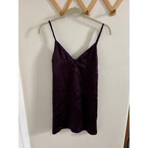 Reformation Dress Women's Small Slip Mini 100% Silk Dress Deep Purple
